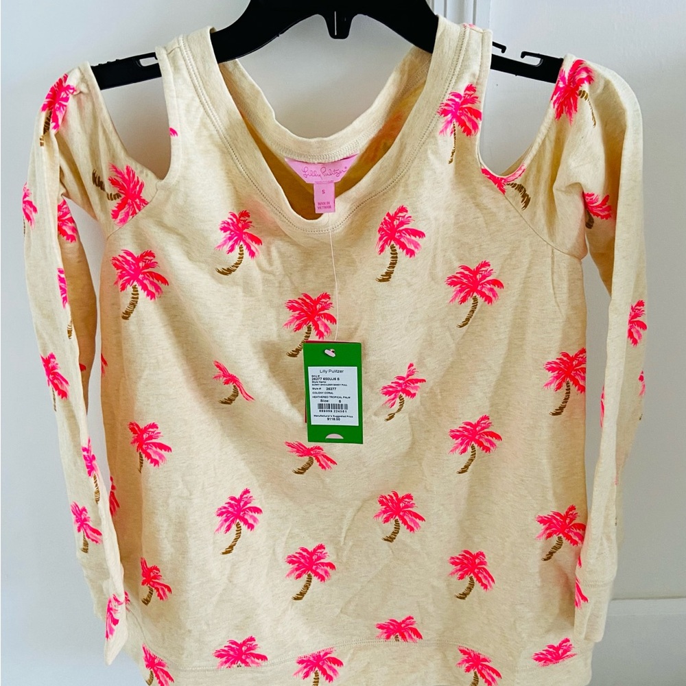Lilly Pulitzer new Sunny Shoulder Sandy Pull Top